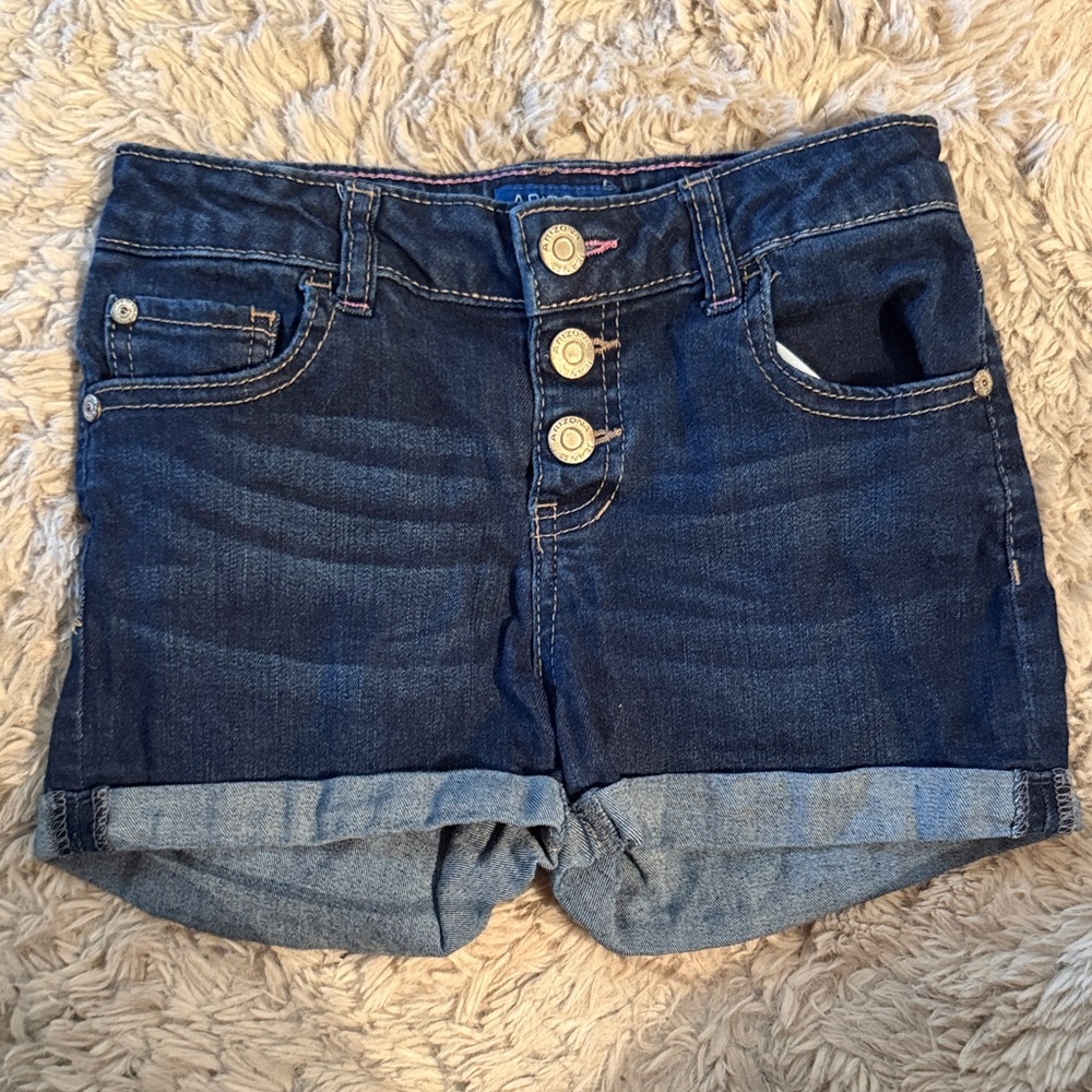 Arizona Jean Company Dark Blue Denim Roll-Cuff Shorts